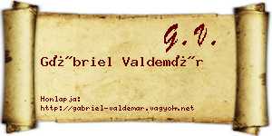 Gábriel Valdemár névjegykártya